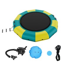 VEVOR 13ft Inflatable Water Trampoline Swim Platform Bounce for Pool Lake Toy