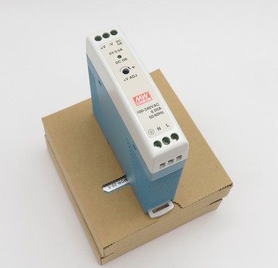 2x Hutschienen Netzteil MEAN WELL MDR-20-5 Schaltnetzteil Power Supply 5V DC 3A