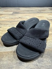 Bzees Dynasty Bright SZ 8M Women  s Black Sparky wedge Sandals Shoes