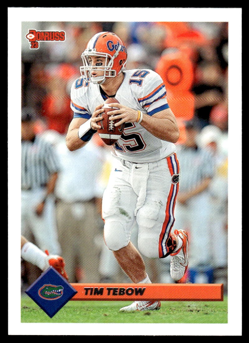 Tim Tebow Donruss Retro 2023 Panini Chronicles Draft Picks #3 Florida Gators
