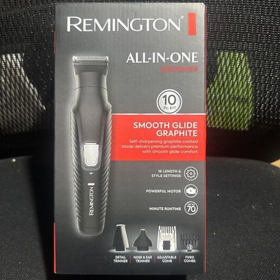 REMINGTON Graphite All-in-One Grooming Kit, Men's Head & Body Trimmer Kit Black