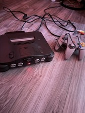 Nintendo 64 Black Console Controller Cables Composite RCA Multiplayer NTSC-U/C