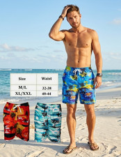 Men's Swim Trunk Print Pattern One Size Choice of M/L or XL/XXL