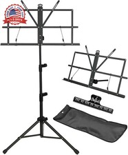 IRONTREE Sheet Music Stand with Clamp and Carrying Bag - 2 in 1 Dual-Use Desktop