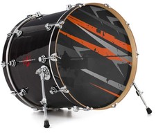 Vinyl Decal Skin for 20" Bass Kick Drum Head Baja 0014 Burnt Orange