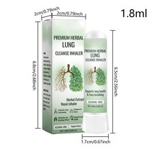 Plant Lung Cleansing Inhaler Natural Nasal Inhaler 1.8ml Safe Body
