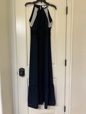 Beautiful Navy Blue, with black and white Lace. Size 4 Never Worn