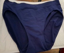 New Bali One Smooth U Hipster 2362 Panty Smoothing Tagless Panties Large 7 Navy