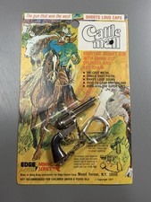 Vintage Cattle Man Key chain Mini Single Shot Pistol Cap Gun NIB 1977 Patina