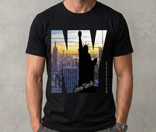 New York City Skyline T-Shirt - Statue of Liberty NY Souvenir Graphic Tee