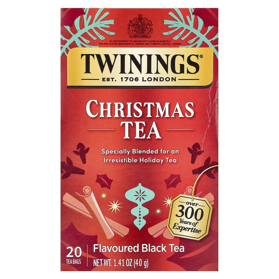 Flavored Black Tea, Christmas Tea, 20 Tea Bags, 1.41 oz (40 g)