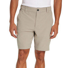 Eddie Bauer Flex Waist Tech Shorts Mens XXL Khaki Ripstop Cargo Lightweight NEW