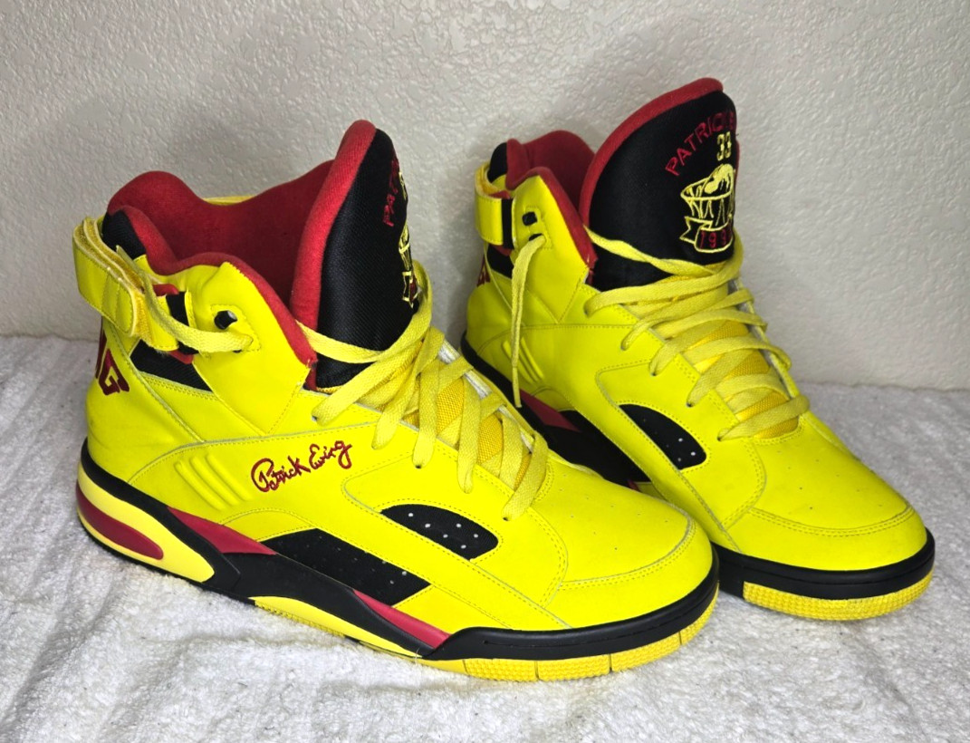 PATRICK EWING size 16 Eclipse Blazing Yellow/Red/… - image 1