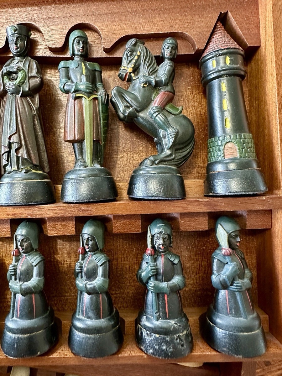 New Price! Vintage Anri Toriart “Charlemagne” Chess Set In Case | eBay
