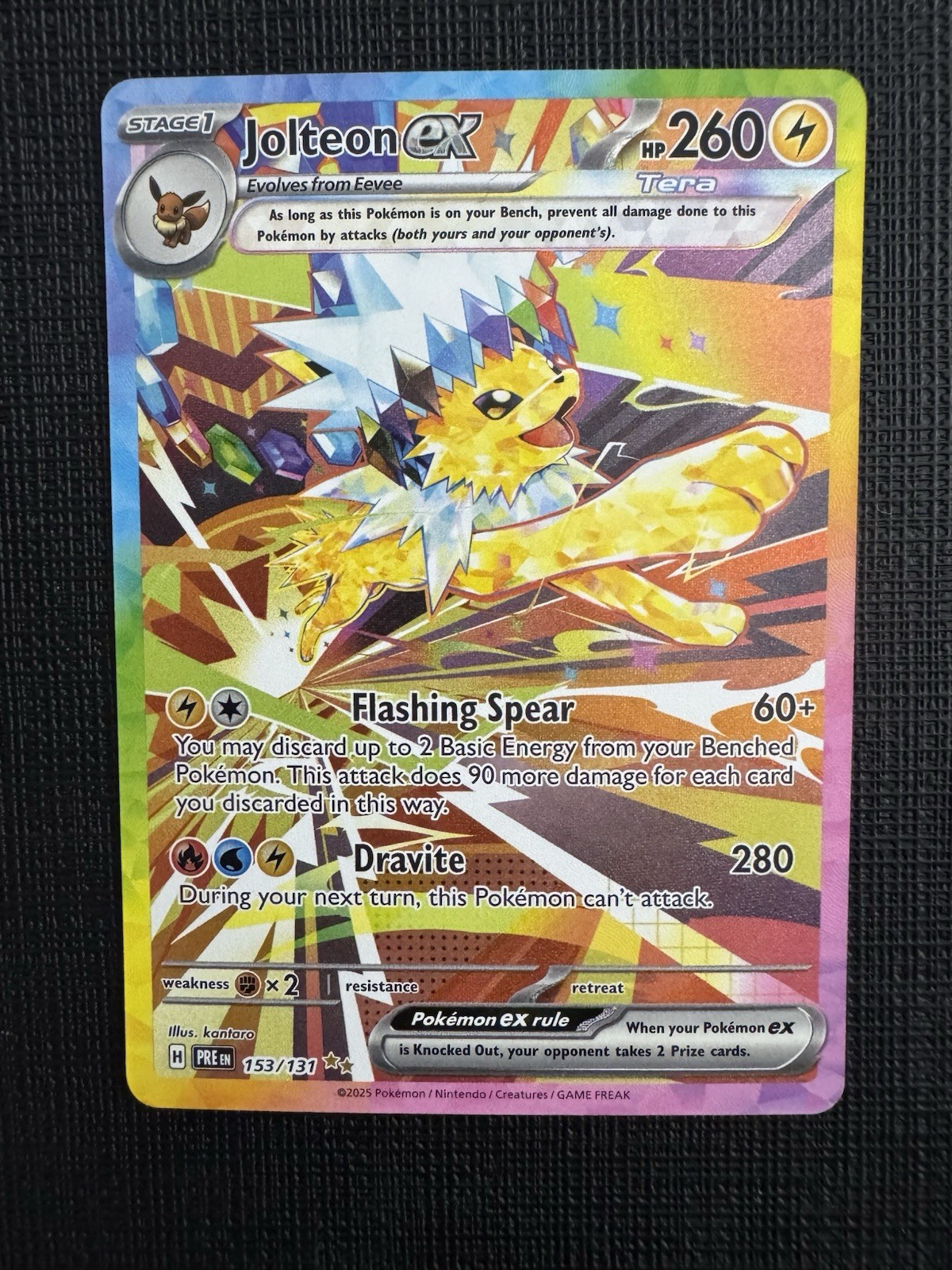 Jolteon Ex 153/131 Prismatic Evolutions SIR Near Mint