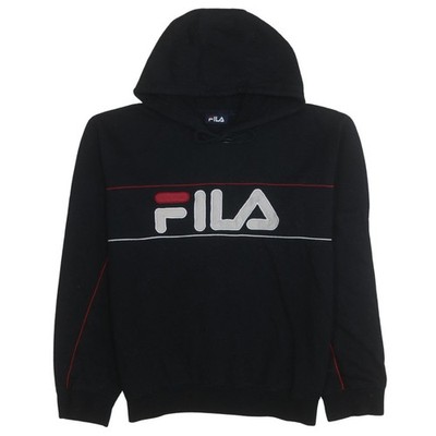 FILA Damen Pullover Hoodie schwarz Medium Logo Sweatshirt