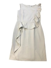Calvin Klein ladies smart stone frill detail dress sz 6 lined work office