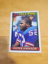 1991 Topps Football Card Pepper Johnson All Pro #22