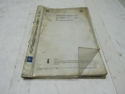Trumpf IS TRU 1122 RF Generator Service Manual (English)