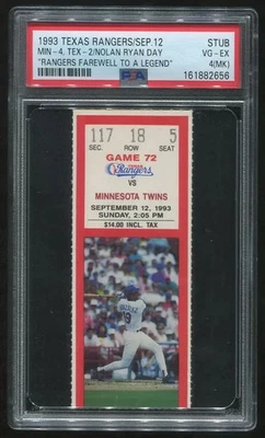 Nolan Ryan Day "Farewell To A Legend" - PSA Ticket 1993 Texas Rangers PSA 4 - Image 1 of 2
