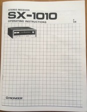 Pioneer SX-1010 Stereo Receiver Owner s Manua...