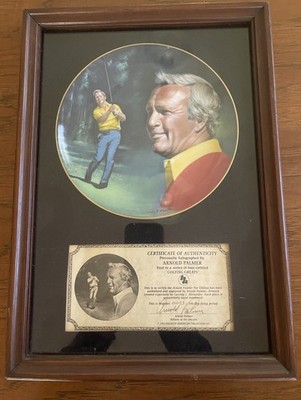 Arnold Palmer Fired Decorate Collectors Plate Signed #0003 Athlete Decade !!