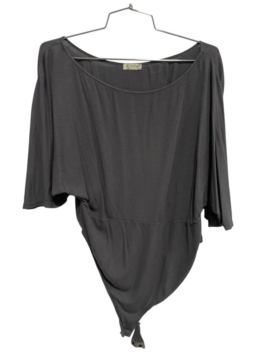 Body Femme Free People – Noir – Nylon – Taille XS – Encolure Montante – À Snaps