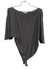 Free People Intimately Bodysuit Size Large Dolman Sleeve One Piece Gray Modern