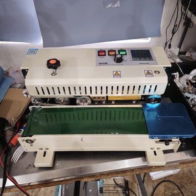 VEVOR Continuous Bag Band Sealing Machine, 0.24-0.47 in/6-12 mm Seal #1112HY2