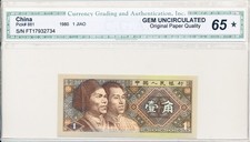 People s Bank of China China 1 Jiao 1980