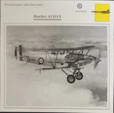 Hawker Plane Picture Original Vtg Aircraft Detail Collector Card 