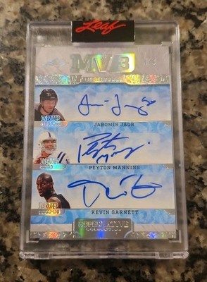 2021 Leaf Superlative MV3 Auto 1/2 Jaromir Jagr Peyton Manning Kevin Garnett  