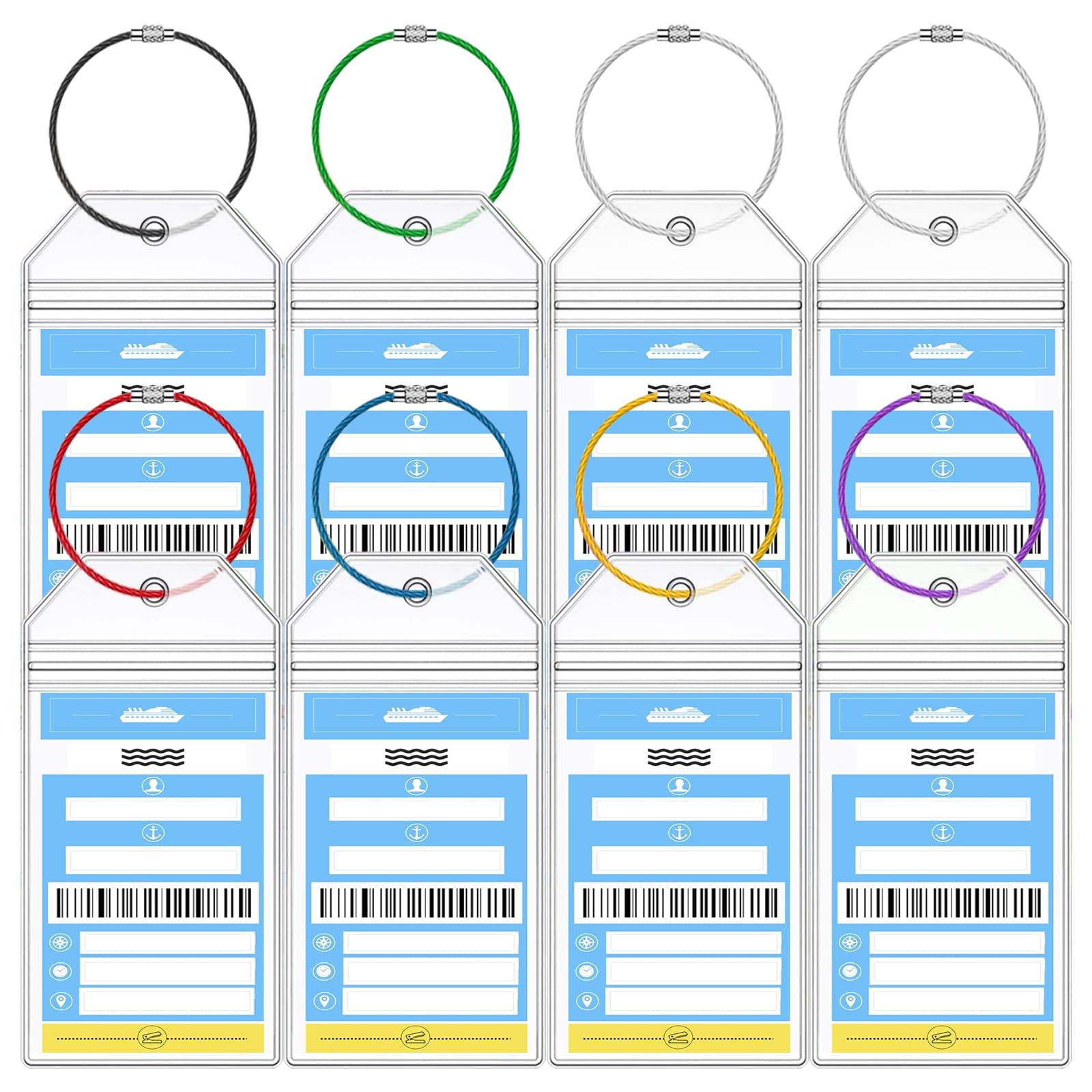 NCL Cruise Luggage Tag Holders with Zip Seal for Cruise Ships