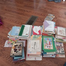 Huge Vintage Greeting Card Lot All Occasions Unused Christmas Valentines Etc