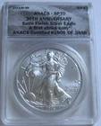 2016-W ANACS SP70 First Strike BURNISHED AMERICAN SILVER EAGLE~30th Anniversary~