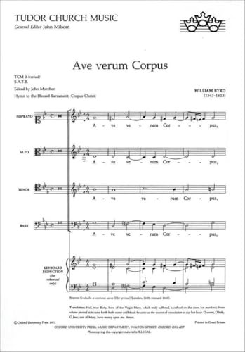 Ave verum Corpus Vocal score SATB unaccompanied Byrd, William Paperback Sac - Image 3