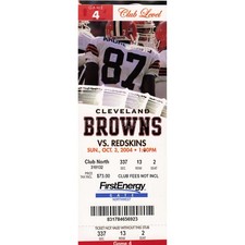 Cleveland Browns vs Redskins Ticket Stub Oct 3 2004 Club Level Andre Davis #87
