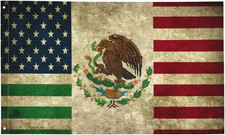 Mexico Usa Friendship Flag 3X5 Ft American Flag Garden Yard Banner Outdoor Decor