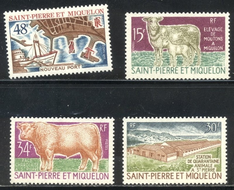 ST. PIERRE & MIQUELON #404-7 Mint NH - 1970 Pictorial Set ($75)