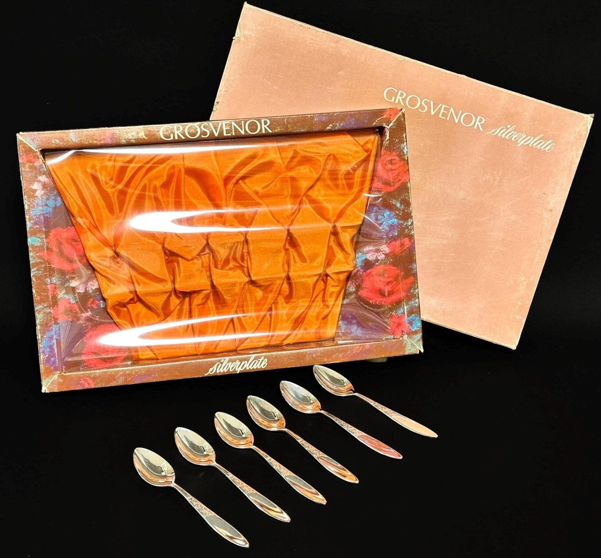Box Set 6 Grosvenor CHRISTINE Teaspoons 11.5cm Silver Plated EPNS