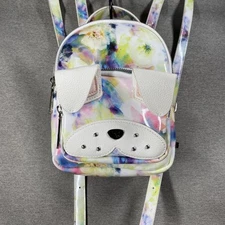 Betsey Johnson Floral Mini Doggie Backpack Kitsch Floral Dog Bulldog Boxer EUC
