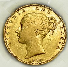 VERY RARE QUEEN VICTORIA 1838 GOLD SOVEREIGN...