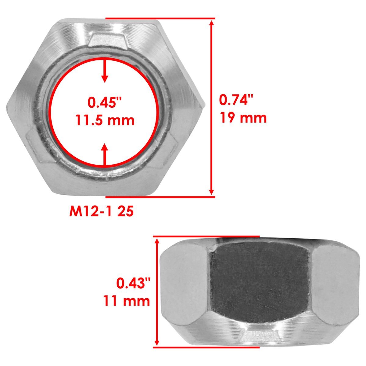 UC29924 B30963 Steering Wheel Shaft Rod & Frame Lock Nut For John
