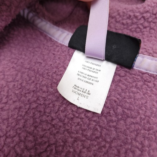 Patagonia Jacket Synchilla Hoodie Women's Large Burgundy Full Zip Fleece READ - Picture 6 of 11