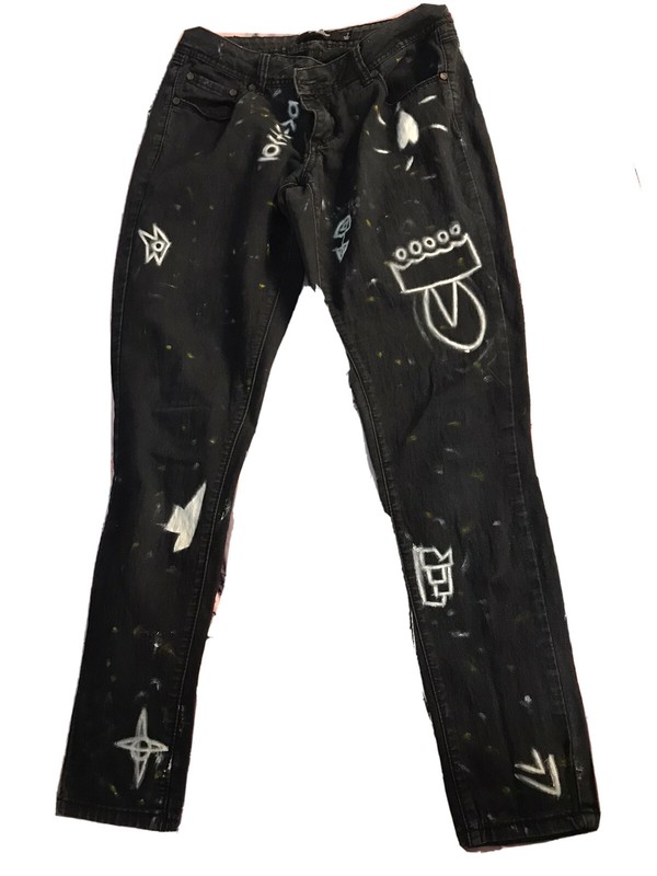 Absodeitly Custom Size 7 Boom Boom Jeans Black Skinny