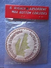 Vintage Wax Bottom Coasters Victoria BC Parliament Buildings Package of 8 Sealed