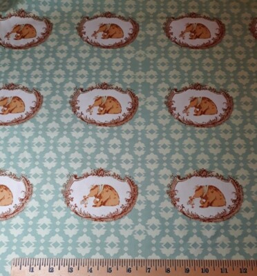FS RIDDLES & RHYMES Story in Lime Tina Givens Cotton Fabric - By the HALF YARD
