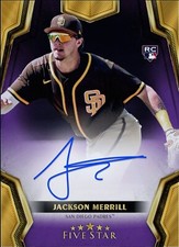 2024 Topps Five Star JACKSON MERRILL SIGNATURE PURPLE SAN DIEGO DIGITAL CARD