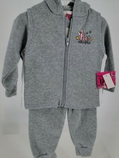 NEW Girls 3 piece Set Sweatshirt Hooded Vest Pants Outfit "Be Unique" 12M or 24M