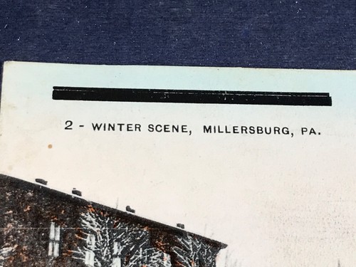 C4-34 VINTAGE POST CARD - 1909 WINTER SCENE, MILLERBERG, PA - Picture 2 of 5